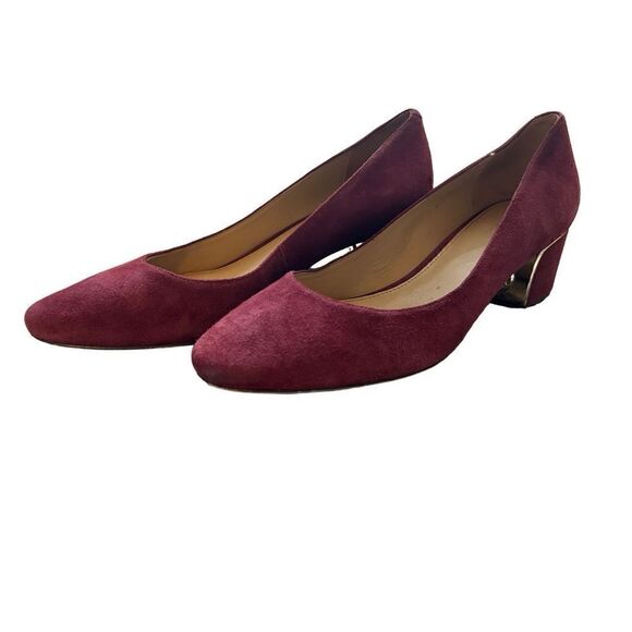 Michael Kors Plum color suede pumps 8.5 with 2" heels - Picture 1 of 6